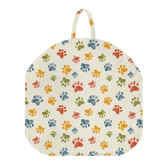 Multi Colorful Paw Newborn Lounger Cover Strechy Newborn Lounger Cover, Removable and Ultra Soft Sung Fitted Baby Lounger Slipcover Protector Easy to Use and Dustptoof