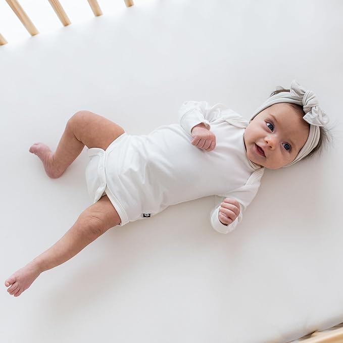 KYTE BABY Rayon Made From Bamboo Bow, (1-4T, Oat)