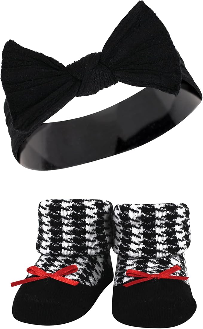 Hudson Baby Girl's Headband and Socks Giftset
