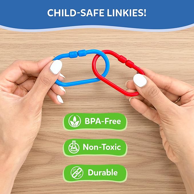 Skillmatics Connectable Learning Link Toy for Toddlers – Fun & Educational Snap-Together Toy for Babies, Fine Motor Skill, Hand-Eye Coordination & Early Learning, Gift for Ages 10–24 Months, 15 Links