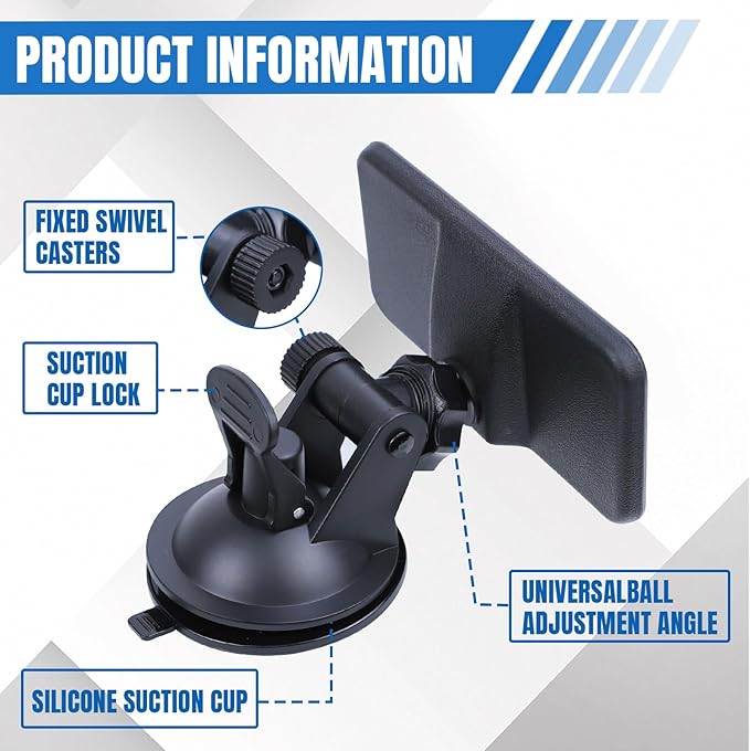 Baby Car Mirror with Suction Cup, 4.4"×2" Rectangular HD Glass Interior Rear View Mirror, 360° Rotation Adjustable Baby Rear Facing Mirrors for Windshield, Universal Car Accessories