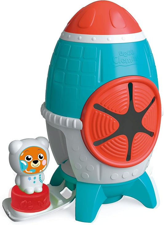 Clementoni- Sensory Rocket: Soft Building Blocks for Babies, Stacking Toy with Cute Astronaut Figure, Early Development & Activity Toy (6+ Months)