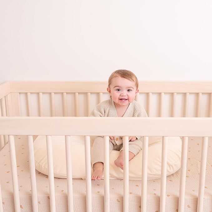 100% Waterproof Baby Lounger Cover - 2-Ply Organic Cotton Slipcovers Keep Your Lounger Clean & Your Baby Comfy - Machine Washable - (Lounger Not Included) - Off-White