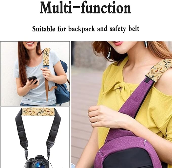 Car Seat Belt Cover 2pc Shoulder Strap Cover Pad Adjustable Cover Cushion Pad for Adults Standard Size Car Interior Decor Chicken Flower