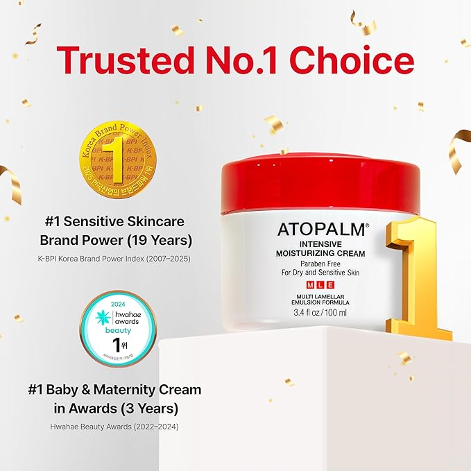 ATOPALM Intensive Moisturizing Cream | Premium Baby Lotion | Baby Face and Body Moisturizer for Skin Barrier | Replenishes Hydration, Paraben-Free | For Kids Age 6+, 3.4 Fl Oz, 100ml