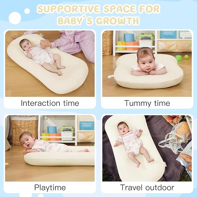Lucakuins Baby Lounger Cover for Infants Loungers 0-24 Months, 100% Cotton Soft and Breathable Lounger Slipcover（Only Lounger Cover, Without The Lounger） (011, OneSize)