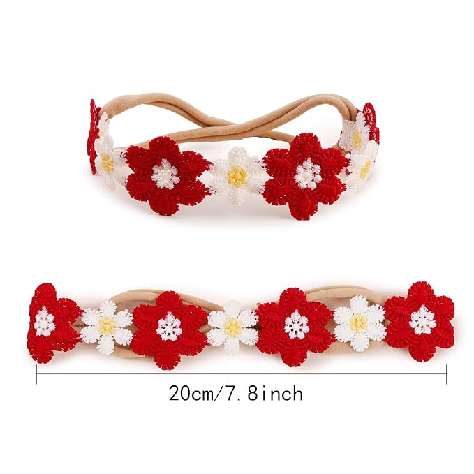 New Model Baby Girl Nylon Headbands Nylon Flower Elastic Hairbands 3pcs Hair Accessories Gift for Newborn Infant Toddlers (BF-XKFD007)