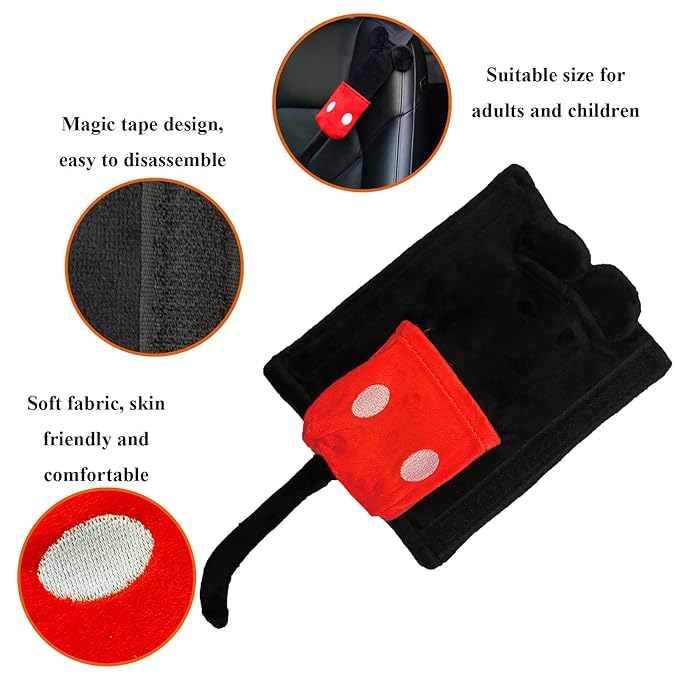 Seat Belt Cover Pad for Kids, Cute Seatbelt Covers, Cute Cartoon Car Seat Belt Cover Pads, Car Seat Shoulder Strap Pads, Seatbelt Cushion for Kids, Car Seat Strap Covers for Boys Girls (MK)