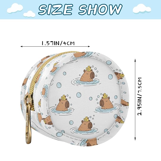 Capybara Duck Bubble Print Pacifier Holder Case for Diaper Bag Portable Travel Pacifier Storage Case with Clip Newborn Baby Pouch for Baby Boys Girls Purse Outdoor