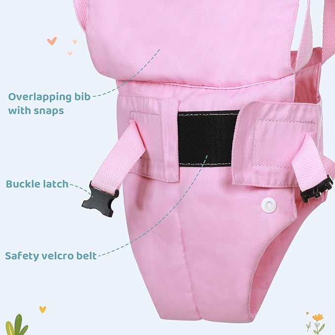 Slevoo Baby Jumper, Baby Doorway Jumper for Babies 6-12 Months, with Easy to Use Clamp and Adjustable Strap, Pink