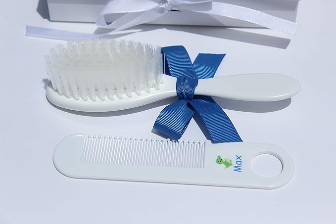 Personalized Baby Gift - Dinosaur Baby Brush and Comb Set, Suitable for Ages 0-3 Years, New Baby Gift.
