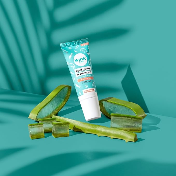 Wink Well Baby Teething Relief for Infants and Kids, Cooling, Soothing Natural Gel for Sore Gums and Other Teething Discomfort, May Be Used As A Toddler Training Toothpaste (Twin Pack, 15 ml Each)