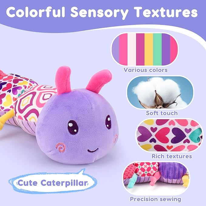 Baby Sensory Caterpillar Tummy Time Mat Toys