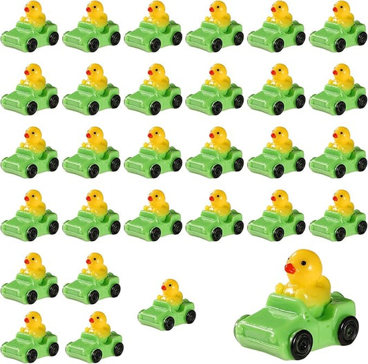 30pcs Ducks in a Car, Resin Car Duck Set Funny Mini Car Ducks Unique Rubber Ducks Small Animal Tiny Ducks Car Dashboard Decor Micro Landscape Duck