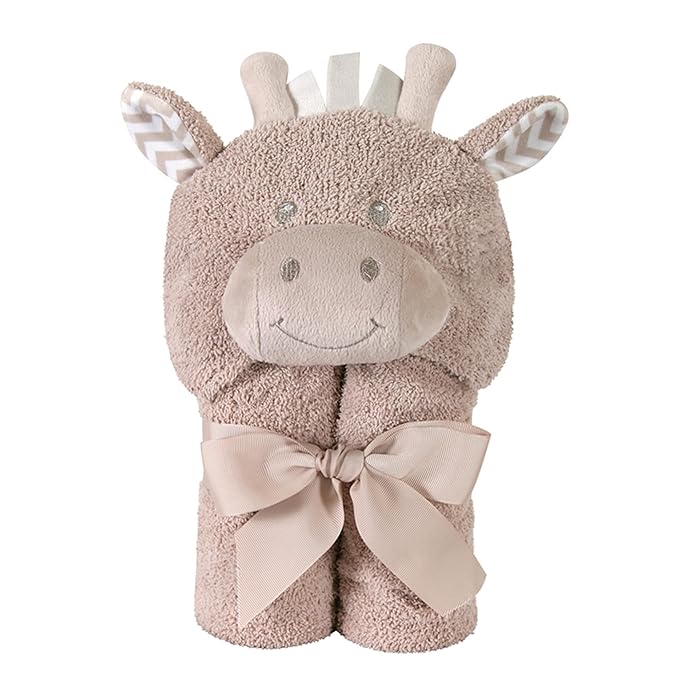 Stephan Baby Terry Plush Hooded Bath Towel, Giraffe, 0-24 Months