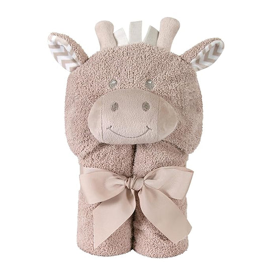 Stephan Baby Terry Plush Hooded Bath Towel, Giraffe, 0-24 Months