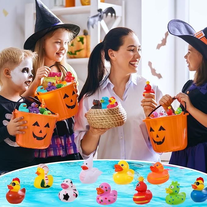 30Pcs Rubber Ducks Assorted Plastic Bulk Rubber Duck for Cruise Ducks Ducking Bath Pool Toys Duck Party Favors Cruise Ships Hiding Classroom Exchange Gifts for Kids Teens