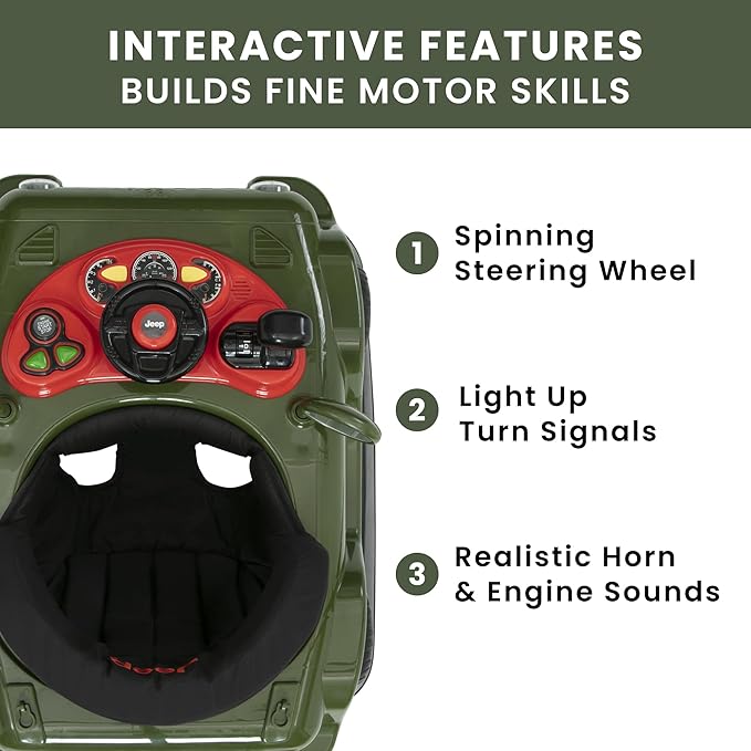 Jeep Wrangler Activity Walker by Delta Children, Green