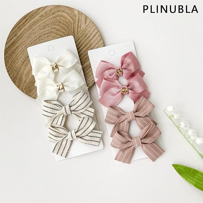 8PCS Baby Girl Dog Gift Wrap Hair Bow Clips Barrettes, Assorted Hair Accessories Alligator Clip for Little Girls Toddler Kids Teens