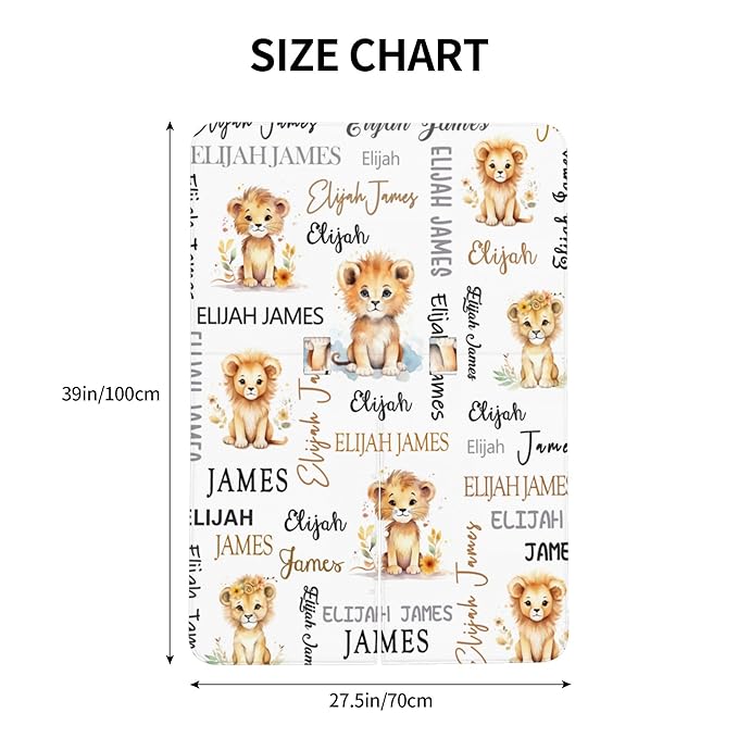 Personalized Baby Car Seat Canopy Minky Lion Baby Blanket Custom Name Baby Car Seat Cover Girls Boys Infant Newborn Carseat Canopy Nursing Cover for Stroller Car Seat Canopies