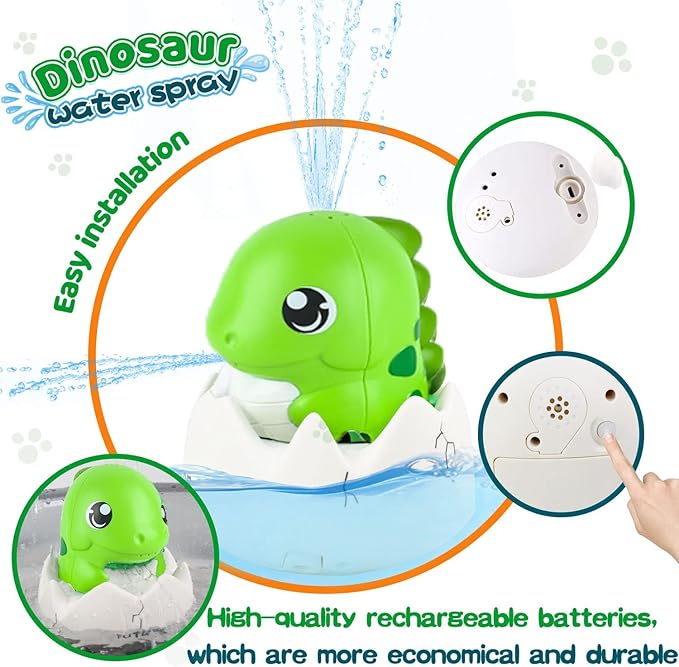 ZHENDUO Baby Bath Toys, Rechargeable Bath Toys, Whale Spray Water Bath Toy, Sprinkler Bathtub Shower Toys for Toddlers Kids Boys Girls, Pool Toy for Baby