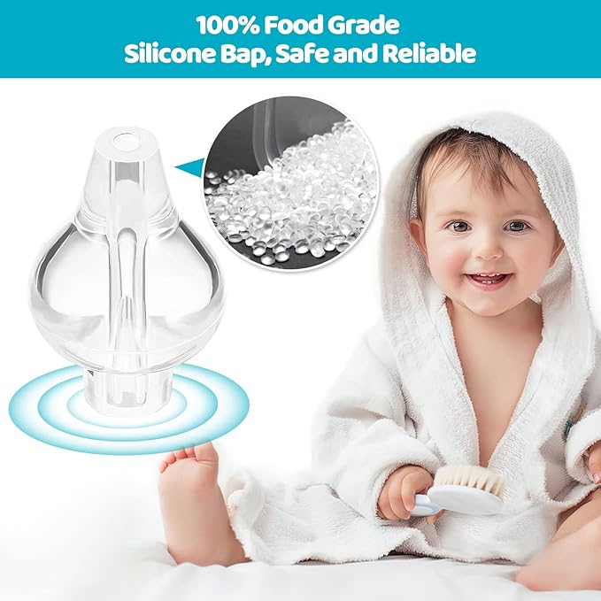 Baby Nasal Aspirator - Professional Rinse System Baby Nasal Irrigator Portable Infant Nose Cleaner Quick Rinse Device BPA Free Nose Sucker for Baby Newborn Infants Kids Children