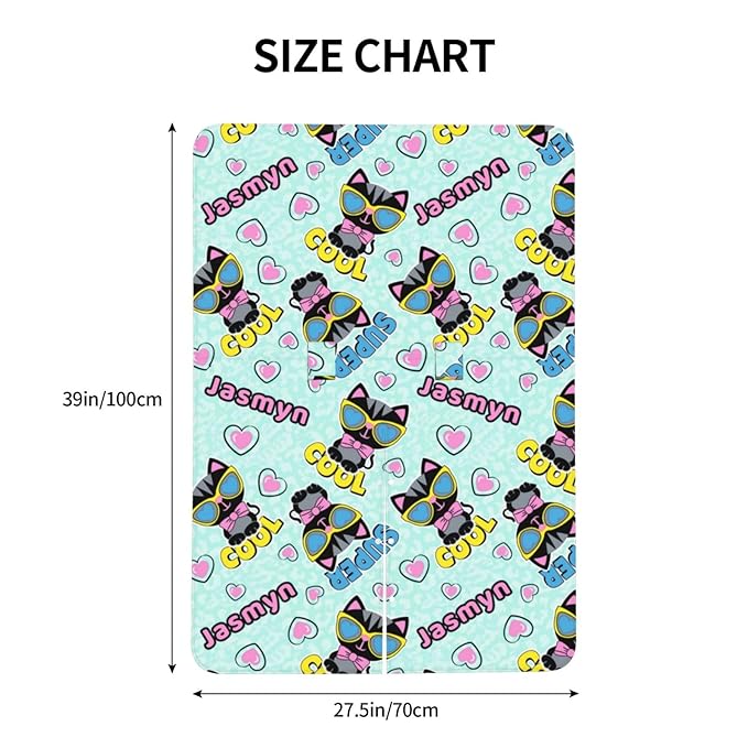Personalized Baby Car Seat Canopy With Name - Custom Cute Cat Stroller Cover for Girls, Minky Nursing Cover for Breastfeeding, Newborn Carseat Canopies
