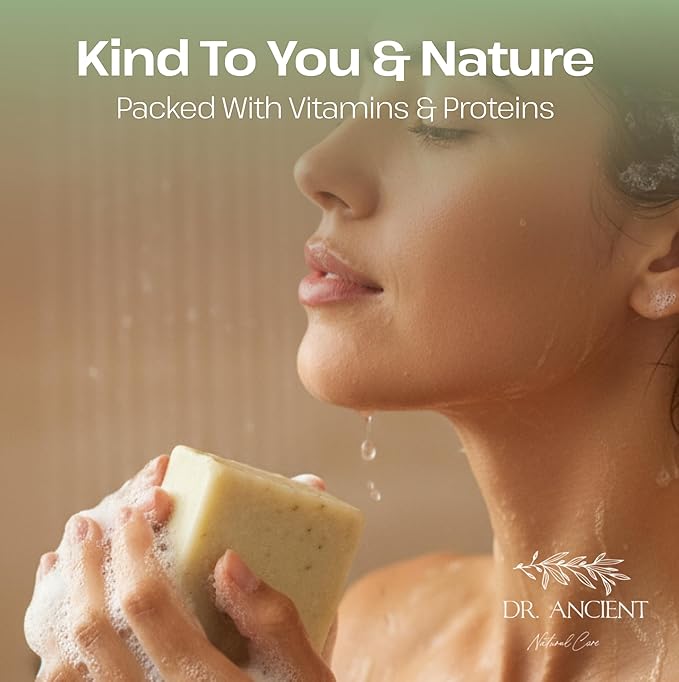 Dr.Ancient Donkey Milk Soap Bar Natural Moisturizing Milk Soap Ancient Inspired Handmade for Face and Body Gentle Cleanser for Sensitive and Dry Skin 5 oz