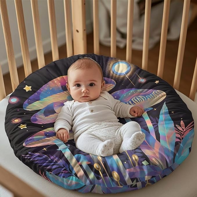 Newborn Lounger Cover, Mushroom Comfortable Newborn Lounger Pillow Cover Reusable Lounger Cover for Boys Girls Removable Infant Nest Pillow Slipcover Infant Lounger Cover