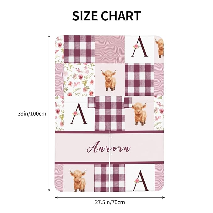Personalized Highland Cow Carseat Cover for Baby Custom Name Car Seat Canopy for Newborn Baby Boys Girls 2 in 1 Mom Nursing Breastfeeding Covers Minky Baby Carrier Stroller Covers