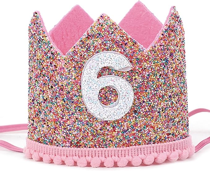 Boy Girl Birthday Crown, Prince Princess Birthday Hat Headband Tiara Crown Cake Photo Prop Party Decorations