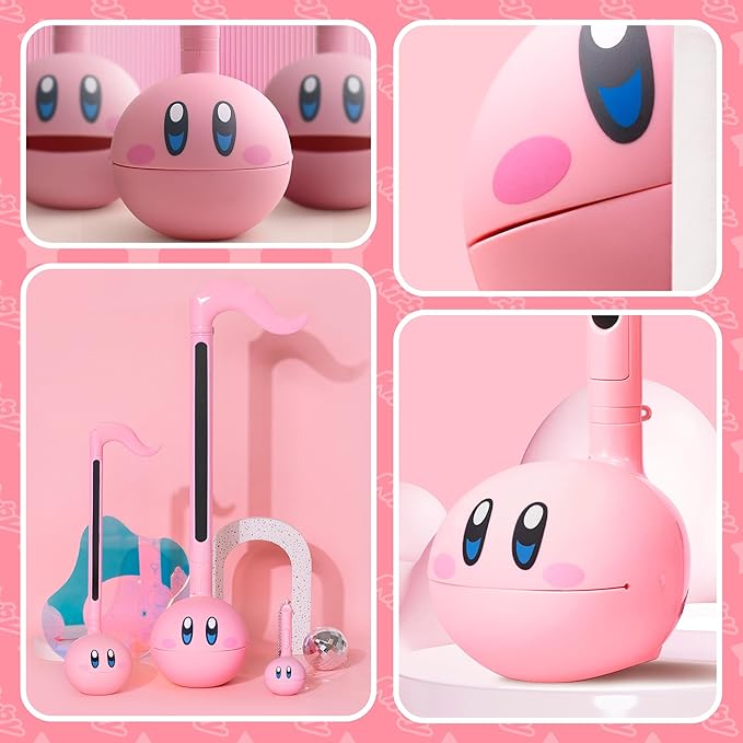 Otamatone Deluxe Japanese Musical Instrument Portable Music Synthesizer from Japan by Maywa Denki Studio Award Winning, Educational Fun Gift for Teens & Adults - Kirby (English Manual)