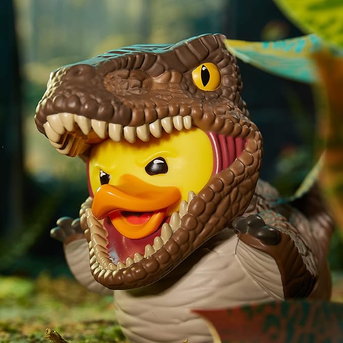 TUBBZ Boxed Edition: Jurassic World Rebirth - Velociraptor Cosplaying Rubber Duck Vinyl Figure
