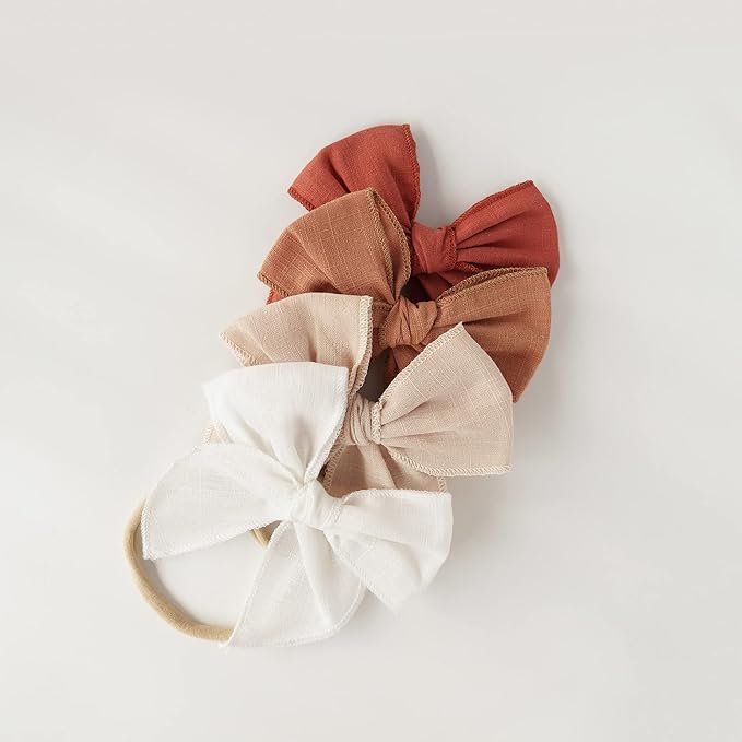 Niceye Baby Girl Bows and Headbands, Stretchy Nylon Hairbands Hair Bows for Newborns, Infants, Toddlers - Handmade Baby Hair Accessories for Girls