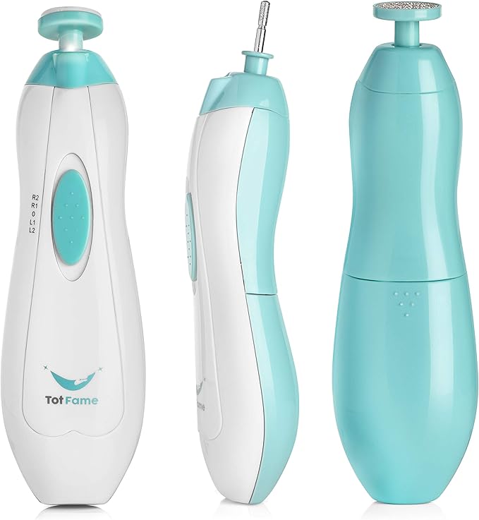 Baby Nail File Electric Trimmer - 9pc Baby Nail Trimmer Electric Set - Electric Nail File Baby with Light - Baby Electric Nail File for Newborn Infant Toddler Adult Nails