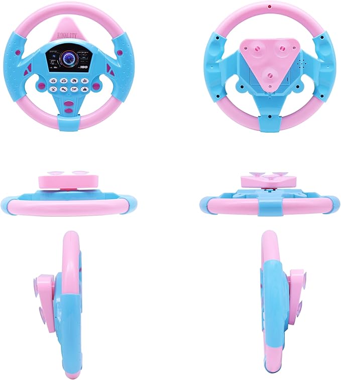 Kids Steering Wheel Toy Musical Toys,Toddler Steering Wheel for Kids for Car Backseat Stroller Attachment,Toddler for Car Seat