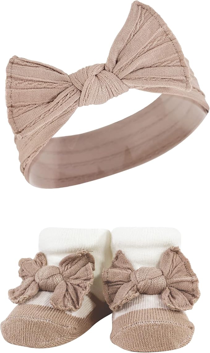 Hudson Baby Girl's Headband and Socks Giftset