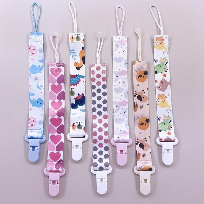 50piece 25mmRibbon Pacifier Plastic Suspender Clips for DIY Teething Toys Baby Blankets Dummy Bib Leash, White