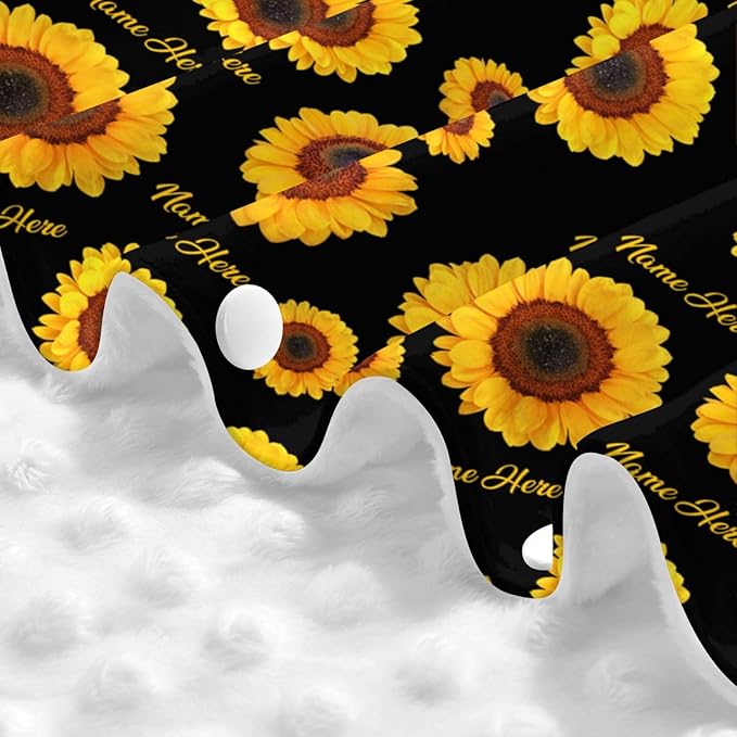 Personalized Baby Car Seat Canopy with Name – Custom Sunflower Minky Nursing Cover for Boys & Girls, Soft Stroller Cover for Infants & Newborns, Carseat Canopy for Breastfeeding