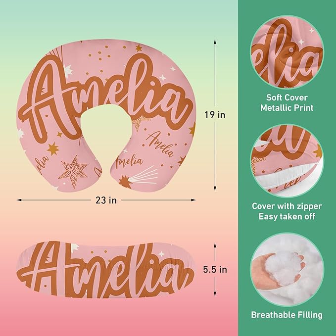 Personalised Car Seat Cover for Babies - Multi-use Pink Carseat Canopy Cover with Name, Car Seat Covers, Christmas Birthday Gifts for Infant Boys and Girls