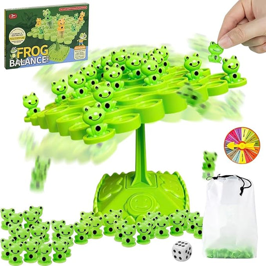 Frog Balance Game, Balance Board Game, Two-Player Balanced Tree Board Game, Montessori Frog Balance Tree Educational Toys, Children Desktop Game Gift for Boys Girls