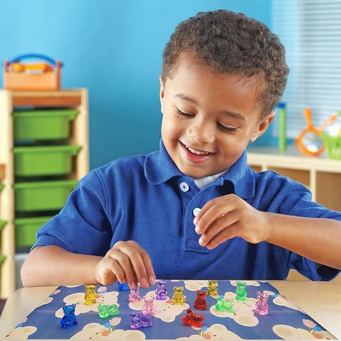 Counting Bears for Kids, 72 PCS Math Counters with Storage Box, Montessori Color Sorting & Counting Toys for Toddlers, Preschool Educational Math Manipulatives for STEM Learning (3 Styles)