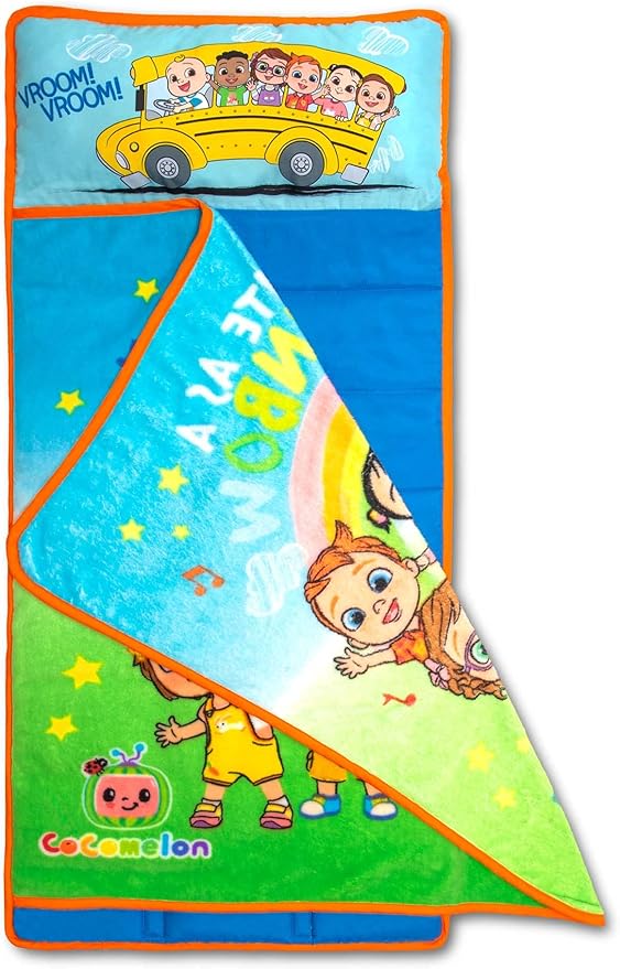 Cocomelon Toddler Nap Mat Cute as a Rainbow with JJ and Friends
