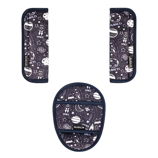 3 Pcs Car Seat Straps Shoulder Pads Suit for Kids : Ultra-Soft Child Car Seat Strap Covers, Kids Car Seat Strap Pads, Cute Plush Printed Seat Belt Covers, Hip Support, for Pushchair, Baby Stroller