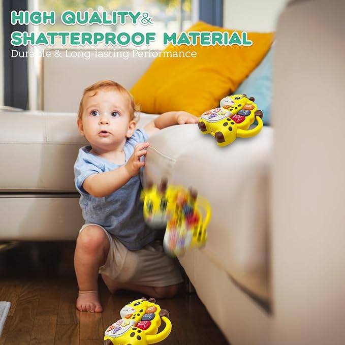 Baby Piano Toy, 6-12 Months Light Up Music Baby Toys for 0 3 6 9 Months, Early Learning Educational Boys Girls Gifts (Giraffe)