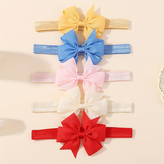 WillingTee Hairband, Baby Girls Headbands 3Inch 40 Colors Grosgrain Ribbon Hair Bows Choice for Baby Girls Infants Toddler Kids Teens and Children