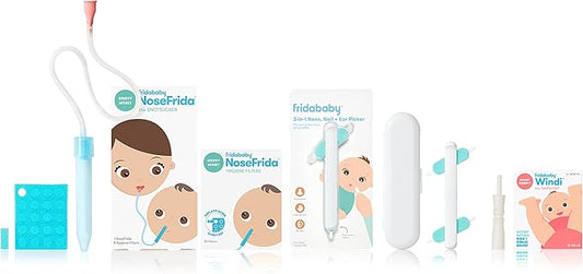 FridaBaby The NoseFrida Filter Bundle, Windi GasPasser & 3in1 Picker | Baby Healthcare Essentials