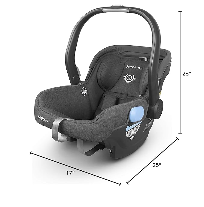 MESA Infant Car Seat - JORDAN (charcoal mélange|merino wool) + MESA Base, 1 Count (Pack of 1)