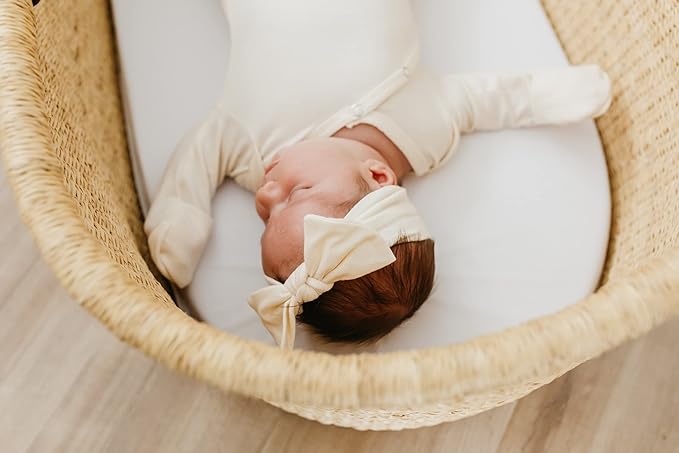 Copper Pearl Baby Bows: Stylish Headbands for Baby Girls, Premium Soft and Stretchy Baby Headbands, Perfect for Newborns, Trendy Designs - Yuma