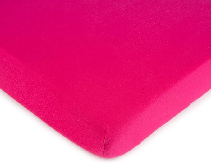 SheetWorld Fitted Baby Bassinet Sheet fits Milliard Side Sleeper Bedside Bassinet 19 x 35, 100% Cotton Jersey, Hypoallergenic, Butter Soft, Hot Pink, Made in USA